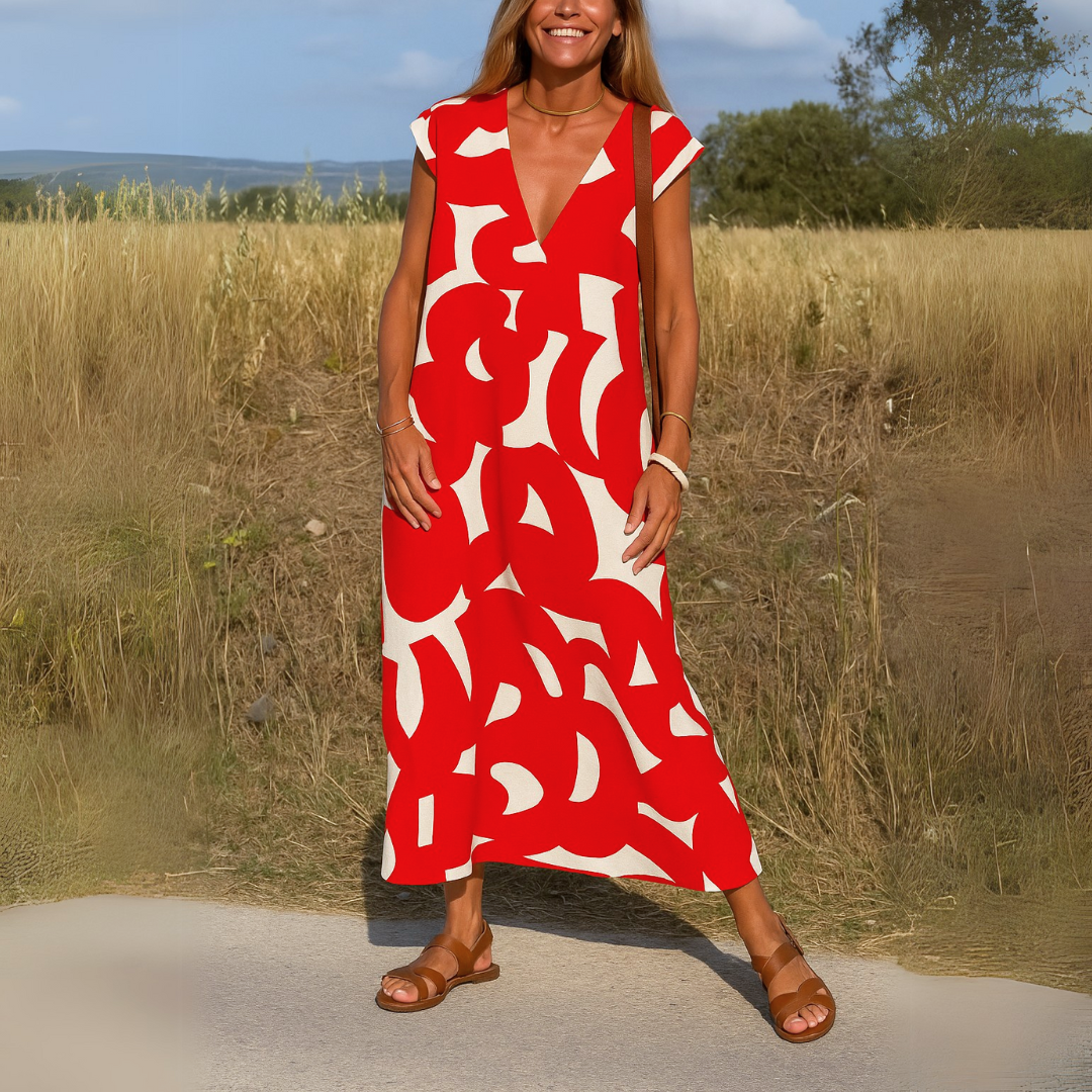 Valérie | V-kauluksellinen, ilmava mekko