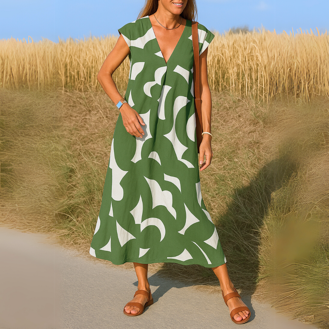 Valérie | V-kauluksellinen, ilmava mekko