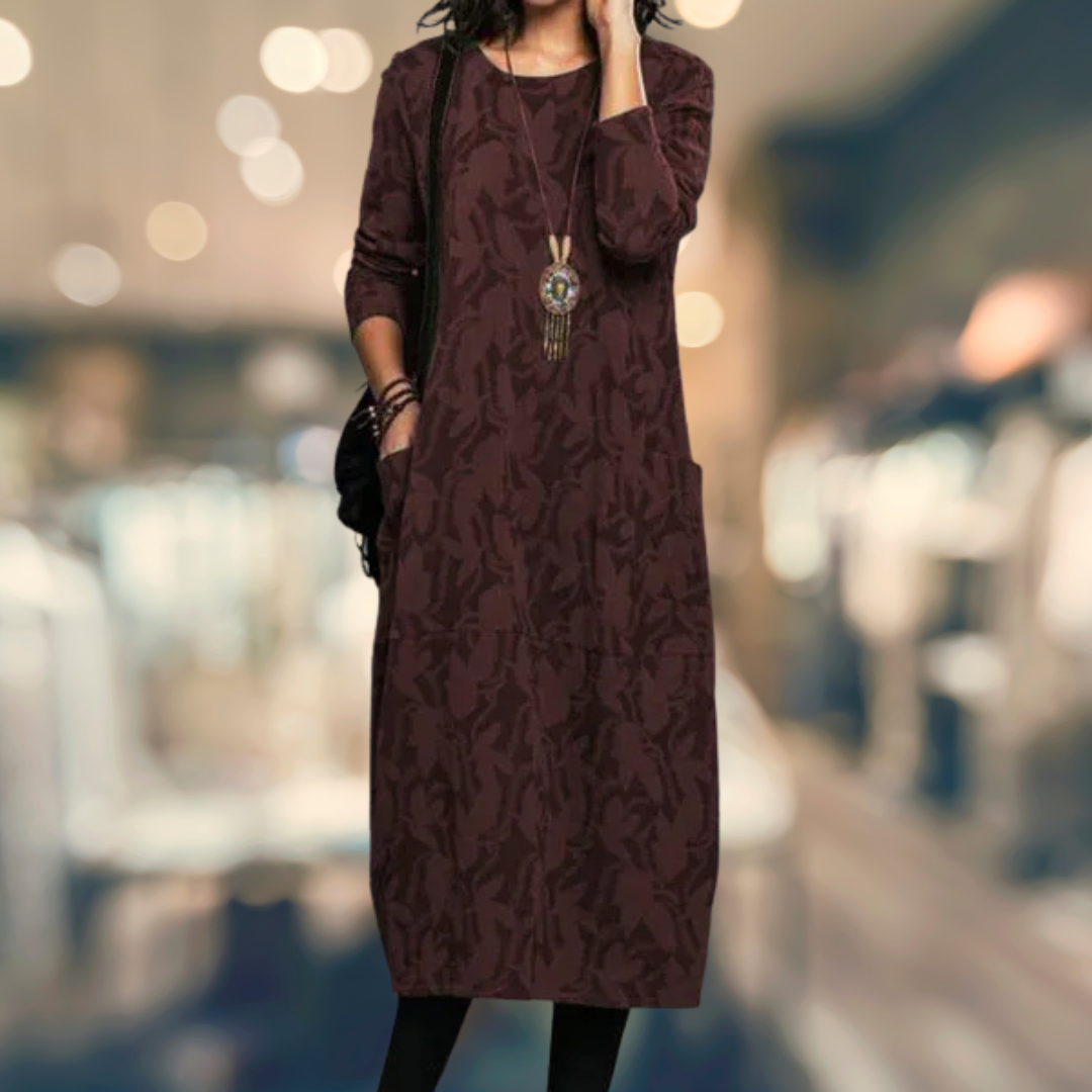 Trudy | Stijlvolle Winterjurk Met Zakken