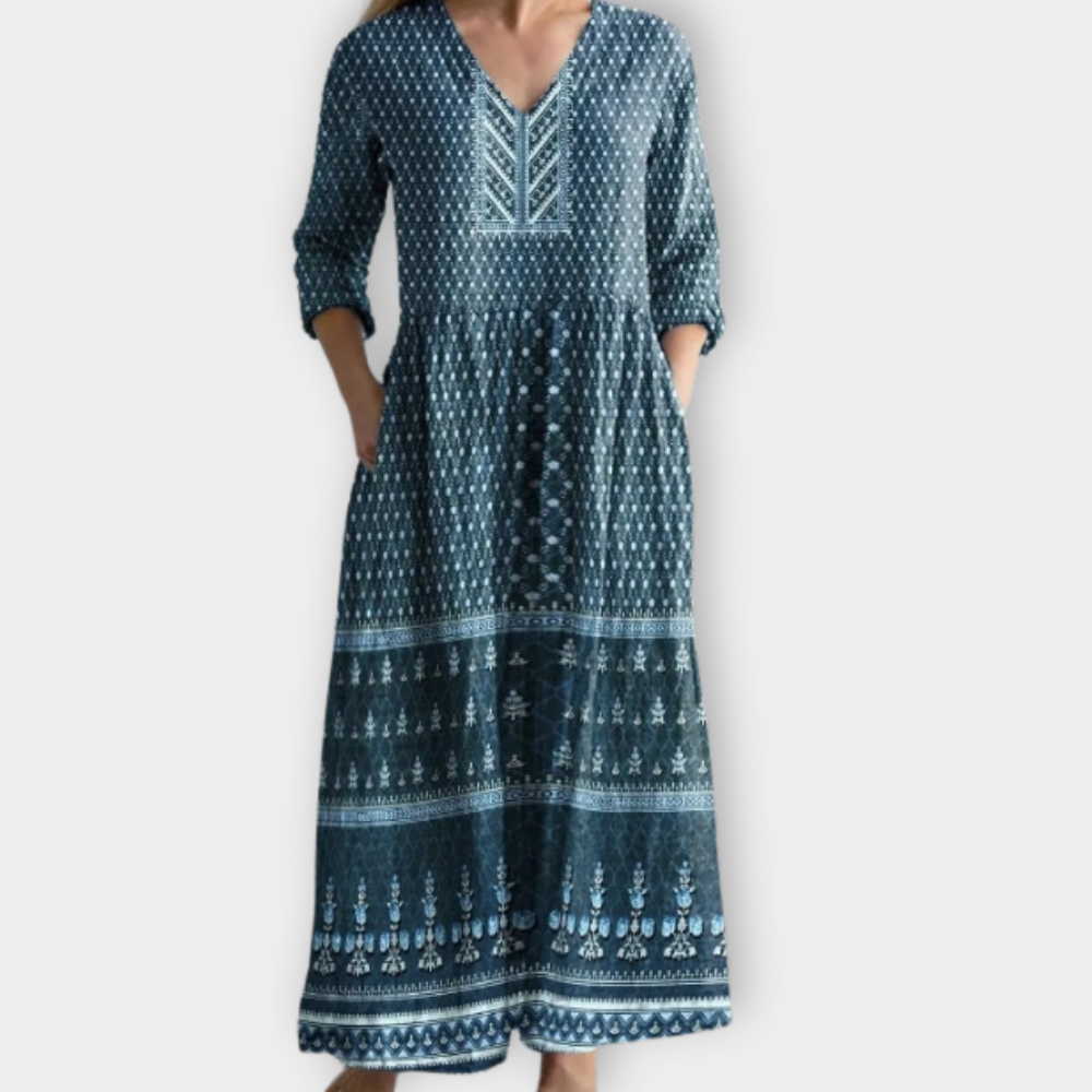 Oswina | Boho Tyylinen Maksimekko Pehmeästä Premium-Kankaasta