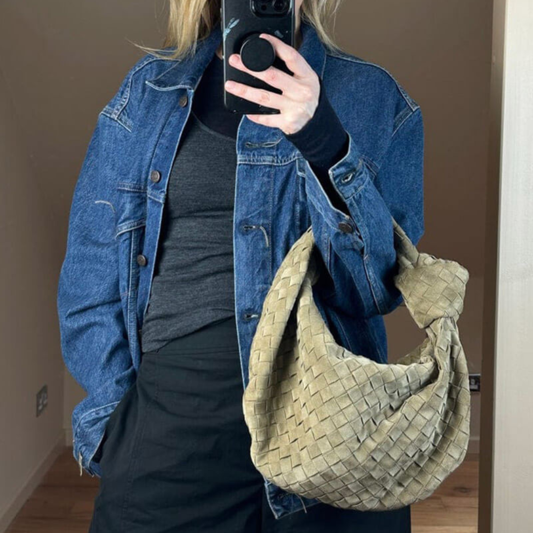 Tania™ - Suuri punottu käsilaukku