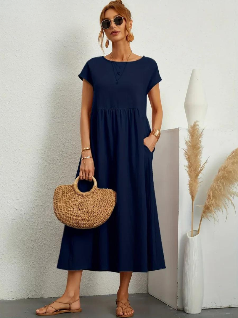 Ruby™ | Elegantti Perusmekko Puuvillasta ja Pellavasta