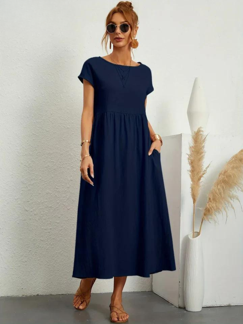 Ruby™ | Elegantti Perusmekko Puuvillasta ja Pellavasta