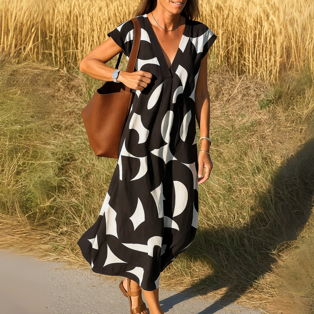 Valérie | V-kauluksellinen, ilmava mekko