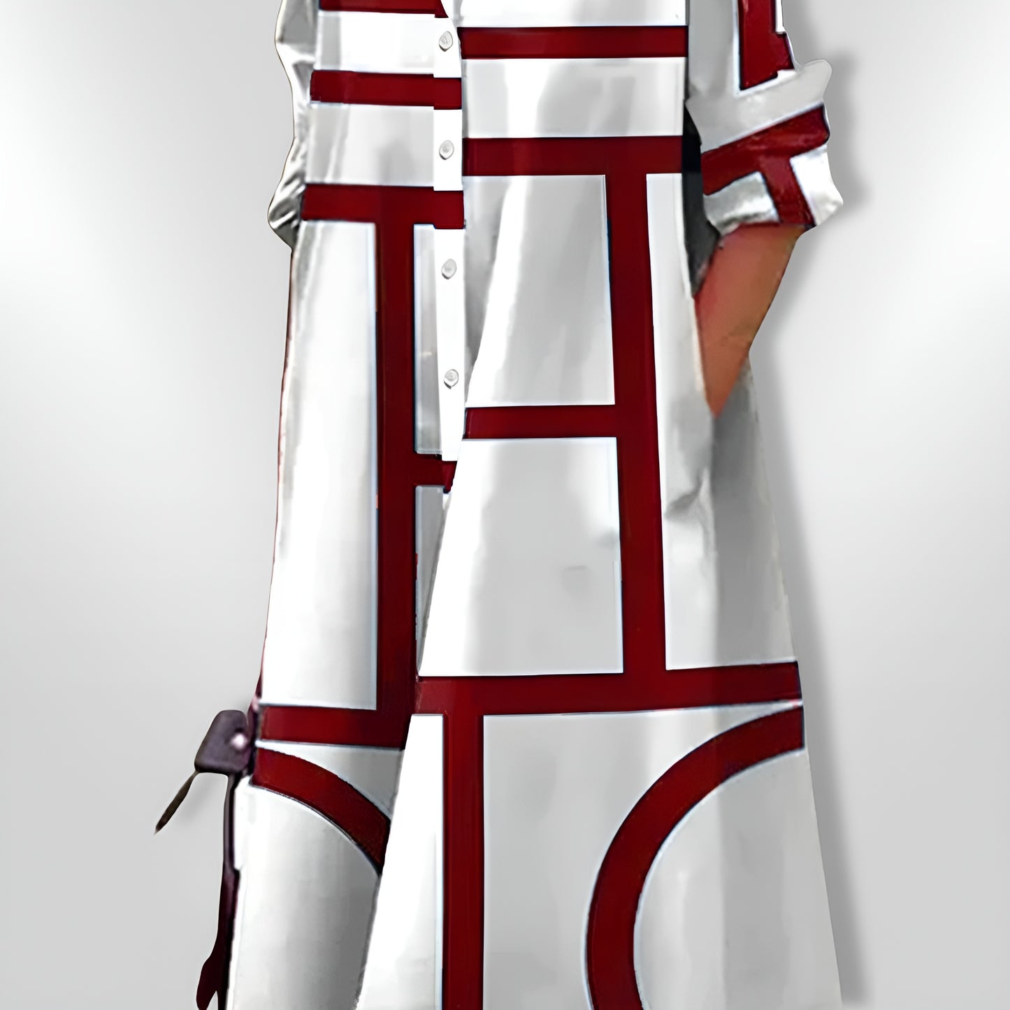 Janika™ | Geometrinen mekko taskuilla