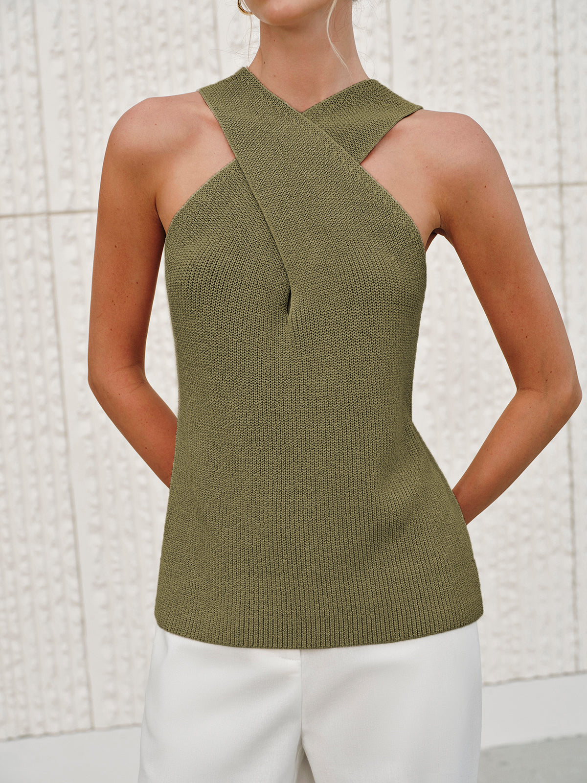 Halter Risti Kaulus Toppi