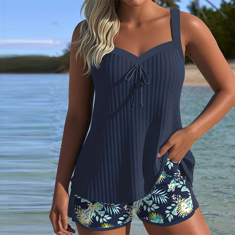 Laluna® | Raidallinen tankini kahdella osalla rannalle
