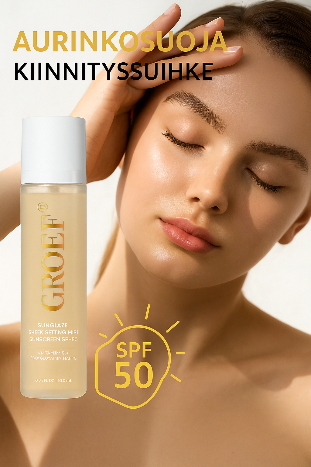 GlowMist™ | SPF 50 -aurinkosuoja kasvoille