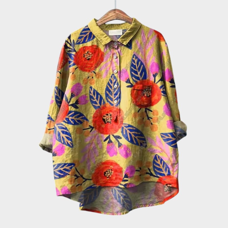 FRANCESCA | Värikäs Yleisöblusa Elegantilla Mukavuudella Päivittäiseen Käyttöön