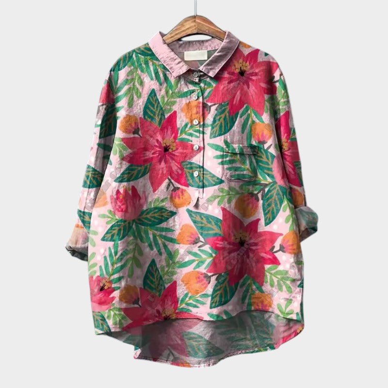 FRANCESCA | Värikäs Yleisöblusa Elegantilla Mukavuudella Päivittäiseen Käyttöön