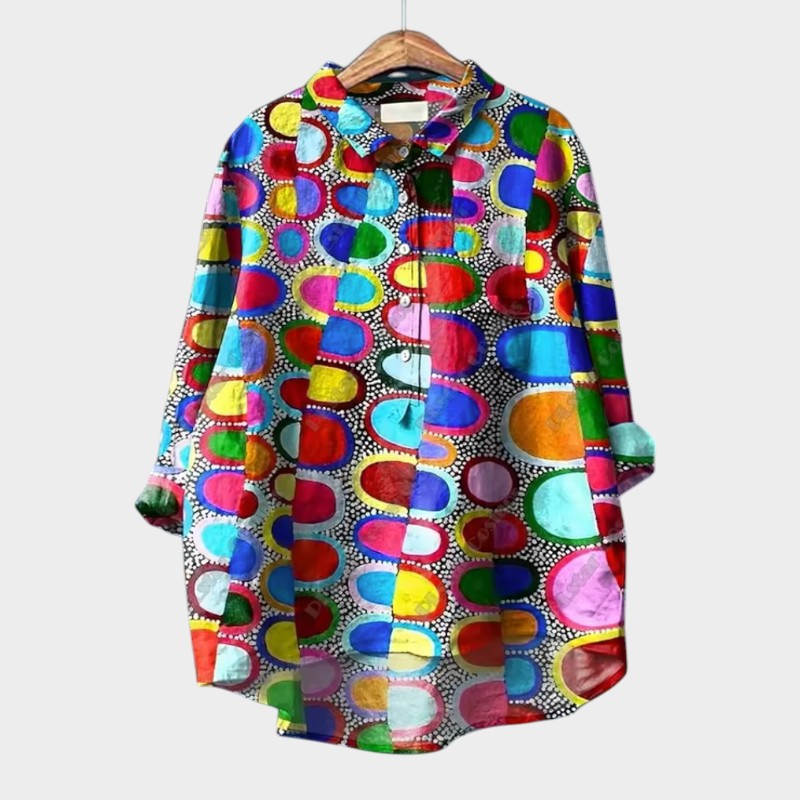 FRANCESCA | Värikäs Yleisöblusa Elegantilla Mukavuudella Päivittäiseen Käyttöön