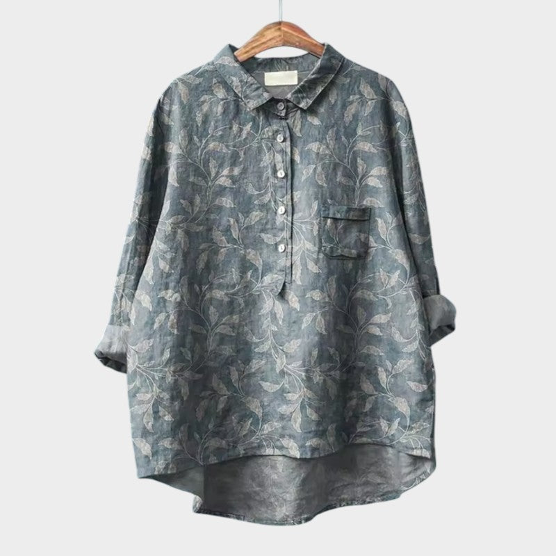 SOFIA | Ylellinen Kukallinen Oversize-Paita – Täydellinen Yhdistelmä Päivittäistä Mukavuutta ja Eleganttia Kauneutta Kaikissa Tilaisuuksissa