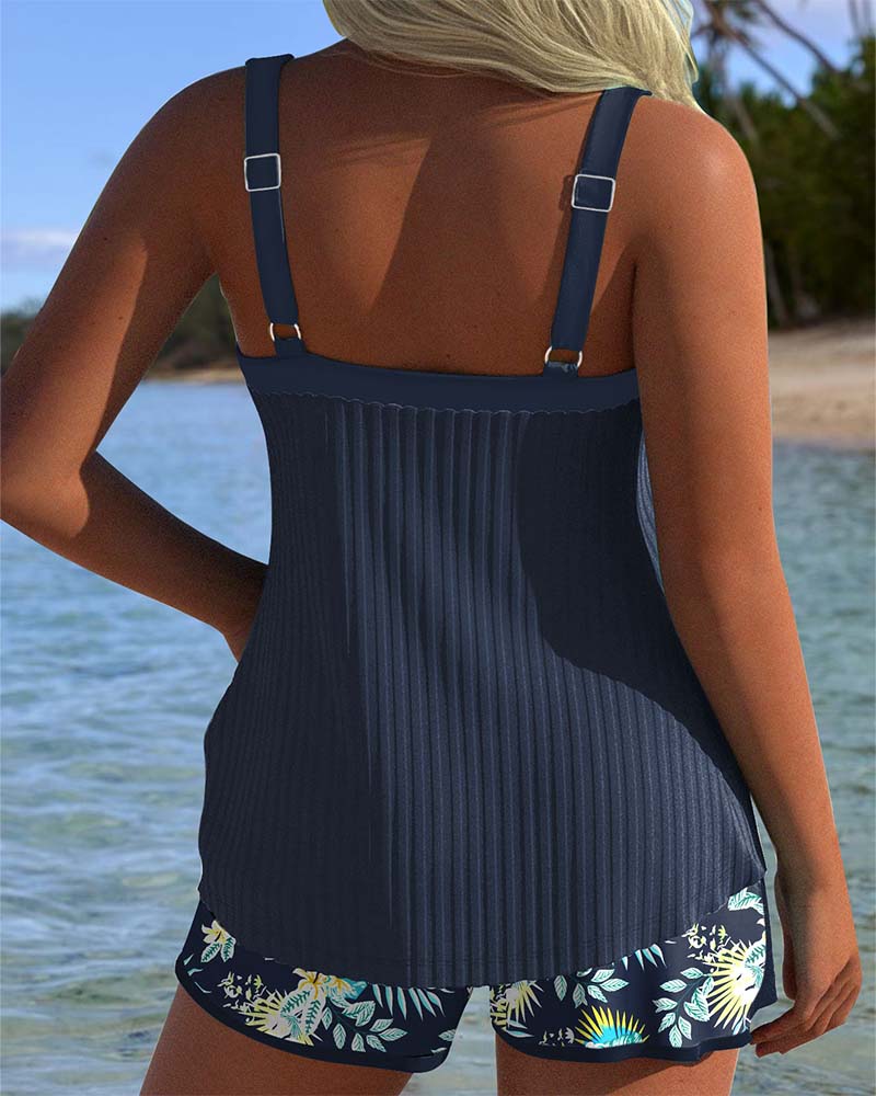 Laluna® | Raidallinen tankini kahdella osalla rannalle