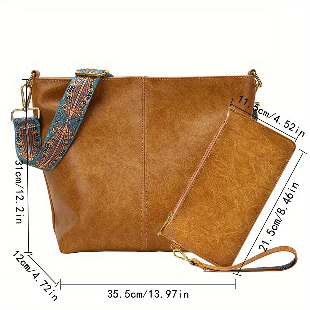 Sofia™ | Retro Hobo -laukku taiteellisella GeoStrap-hihnalla