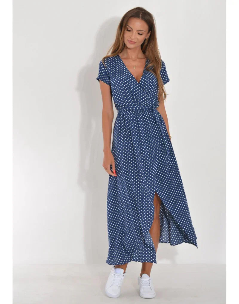 Suzanne - Tyylikäs V-pääntie mekko