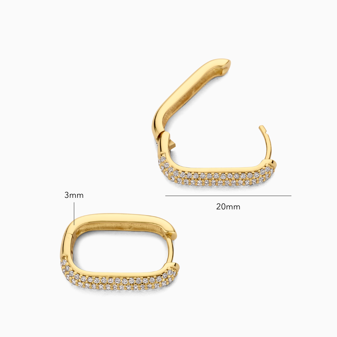 Ikoni Pavé Korvakorut | 18k Kulta