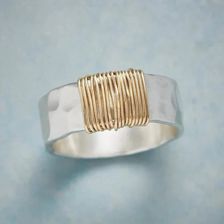 Sofi™ | Vintage Guldtrådsring i Silver