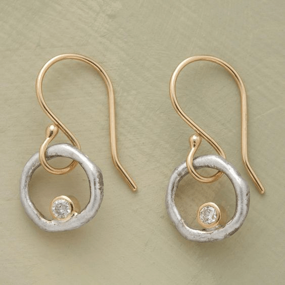 Sara™ | Vintage Guld & Silver Zirkonia-Örhängen