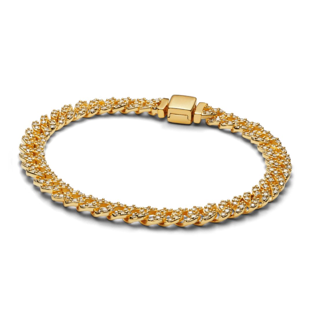 Moissanite Kuubalainen Rannekoru | 18k Kulta