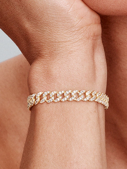 Moissanite Kuubalainen Rannekoru | 18k Kulta