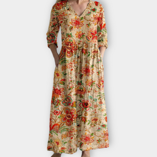Edelinde | Boho-tyylinen maksimekko pehmeästä premium-kankaasta