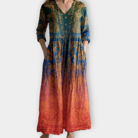 Demetria | Boho-tyylinen maksimekko korkealaatuisesta pehmeästä kankaasta