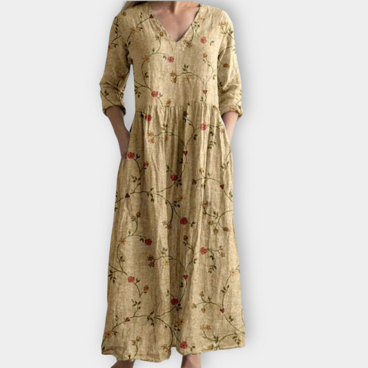 Marzena | Boho-tyylinen maksimekko korkealaatuisesta pehmeästä kankaasta