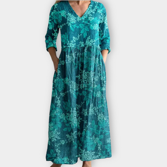 Geertruida | Boho-tyylinen maksimekko laadukkaasta pehmeästä kankaasta
