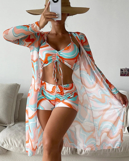 Laluna® | 3-osainen bikinitsetti printillä