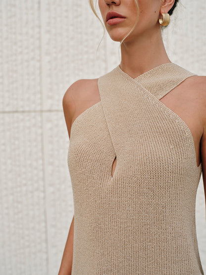 Halter Risti Kaulus Toppi