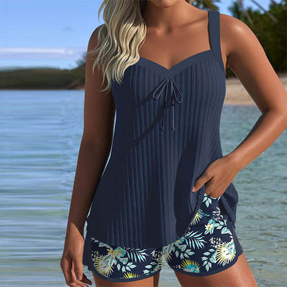 Laluna® | Raidallinen tankini kahdella osalla rannalle