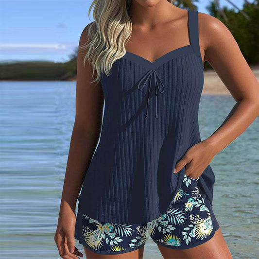 Laluna® | Raidallinen tankini kahdella osalla rannalle