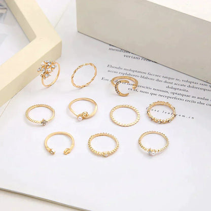 Ebba™ | 10 par bohemiska ringar i silver och guld