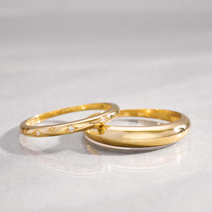 Midi Dome Sormus | 14k Kulta