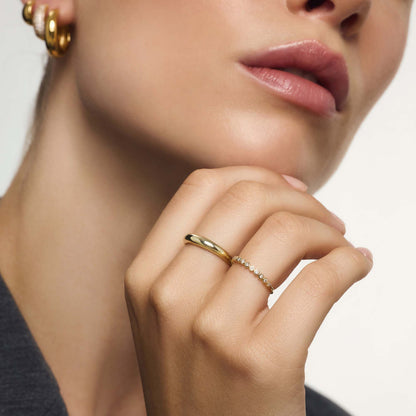 Midi Dome Sormus | 14k Kulta