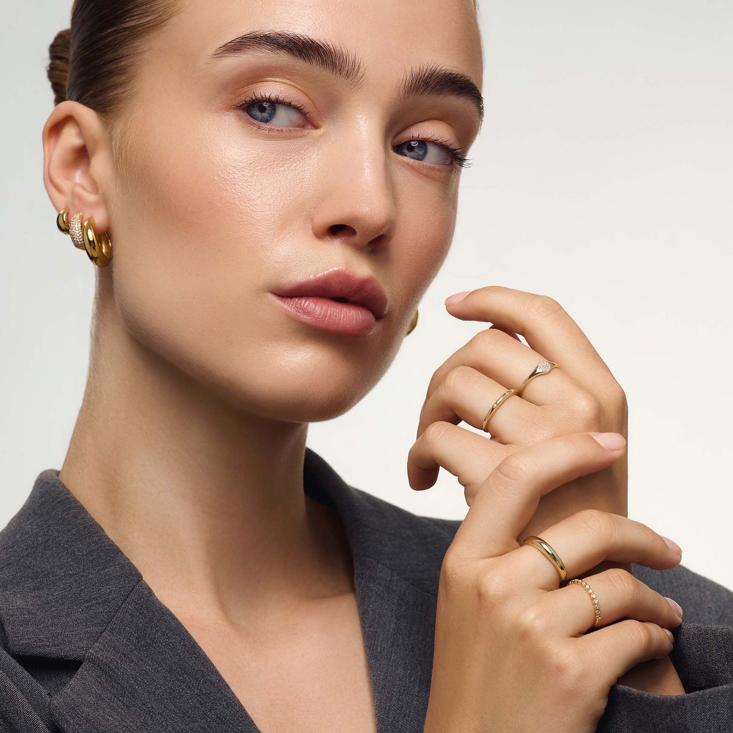 Midi Dome Sormus | 14k Kulta
