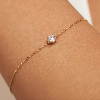 Cléa Moissanite -kivikaulaketju | 14k Kulta
