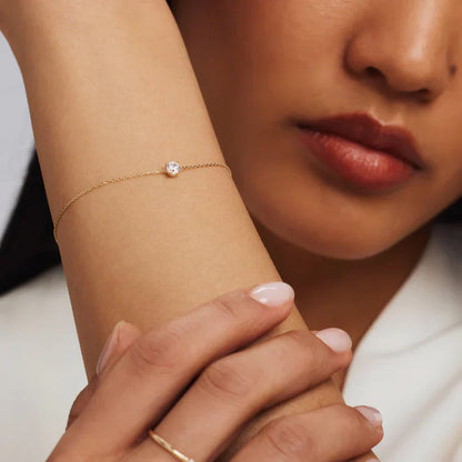 Cléa Moissanite -kivikaulaketju | 14k Kulta