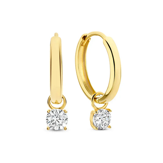 Kuuvalo Kiviset Korvakorut | 14k Kulta