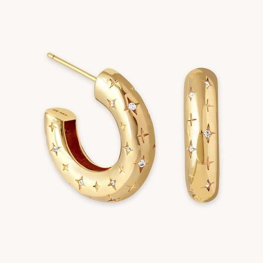 Koskettavat Hoop Korvakorut | 16k Kulta