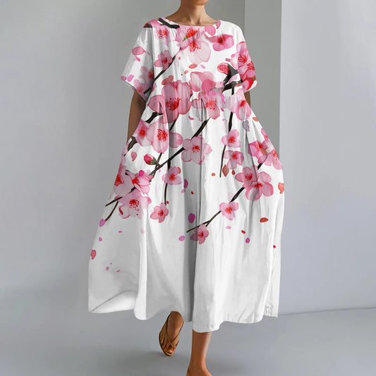 Jutta™ | Kevyt Maxi-mekko upealla kukkakuosilla