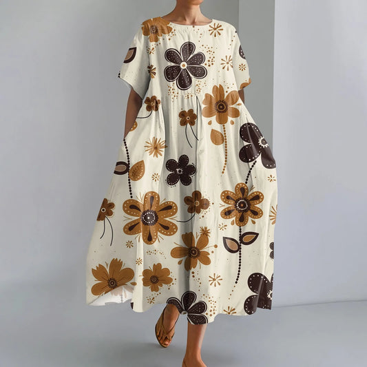 Jutta™ | Kevyt Maxi-mekko upealla kukkakuosilla