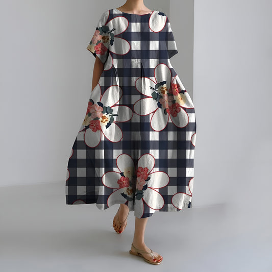 Meeri™ | Taiteellinen maksimekko vintage-kukkakuosilla ja huolettomalla eleganssilla