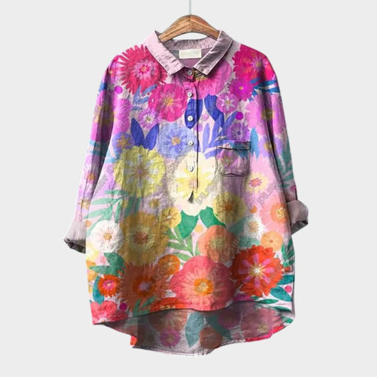 FRANCESCA | Värikäs Yleisöblusa Elegantilla Mukavuudella Päivittäiseen Käyttöön