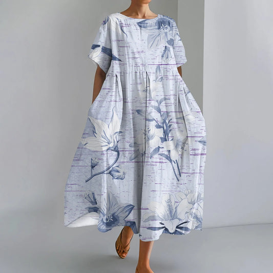 Jutta™ | Kevyt Maxi-mekko upealla kukkakuosilla