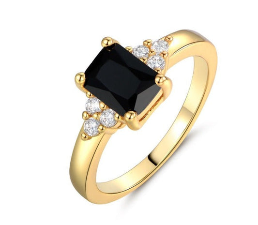Sort Spineli Baguette Sormus | Kulta 14k