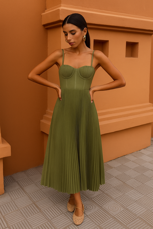 Claudetta | Midi ilman hihoja Bustier-mekko