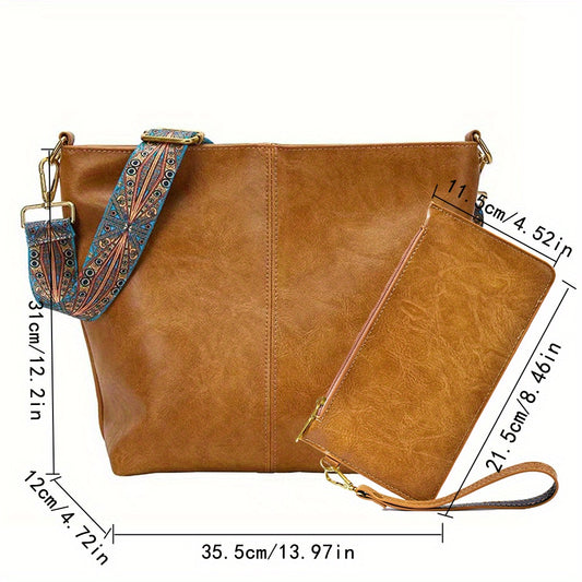 Sofia™ | Retro Hobo -laukku taiteellisella GeoStrap-hihnalla