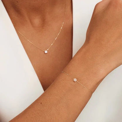 Cléa Moissanite Kerrostussetti | 14k Kulta