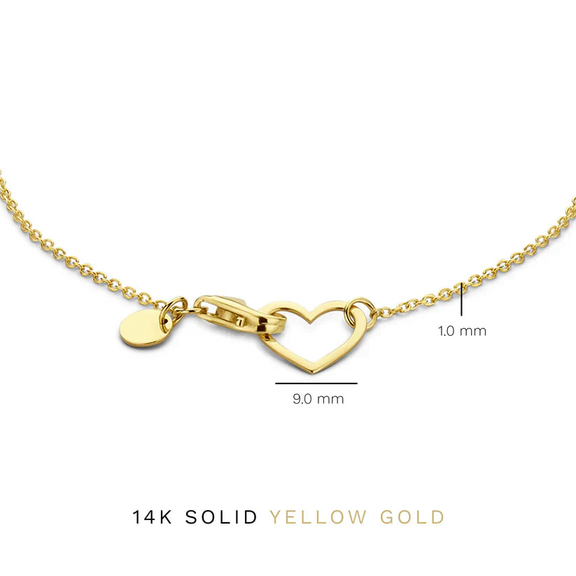 Lilou Sydänranneke | 14k Kulta